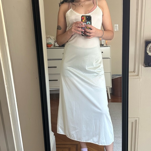 Cream Slip Dress - Picture 1 of 4